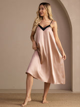 [توسكانا] SilkSilky-SA Spaghetti Strap V Neck باس النوم 003