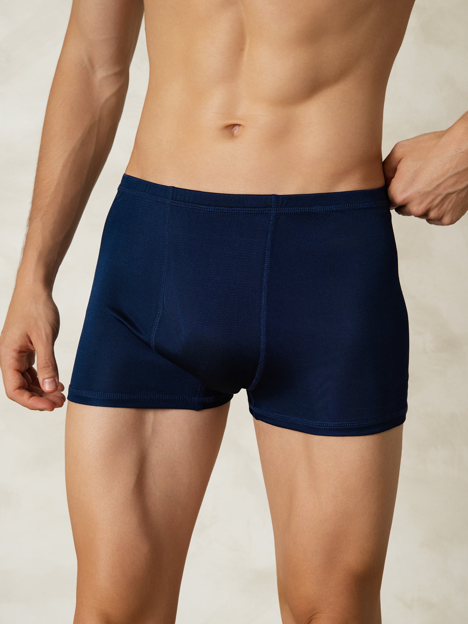 [أزرق غامق] SilkSilky-SA محبوك الحرير Mens Underwear 003