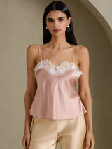 [توسكانا] SilkSilky-SA Spaghetti Strap V Neck كامي 003