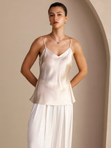 [اللون البيج] SilkSilky-SA Sleeveless V Neck كامي 003