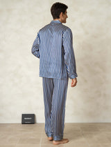[الخط البحري] SilkSilky-SA 19Momme الحرير الخالص Mens Pajamas 002,