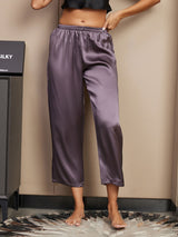 [رمادي أرجواني] SilkSilky-SA Women's Sleep Shorts 001