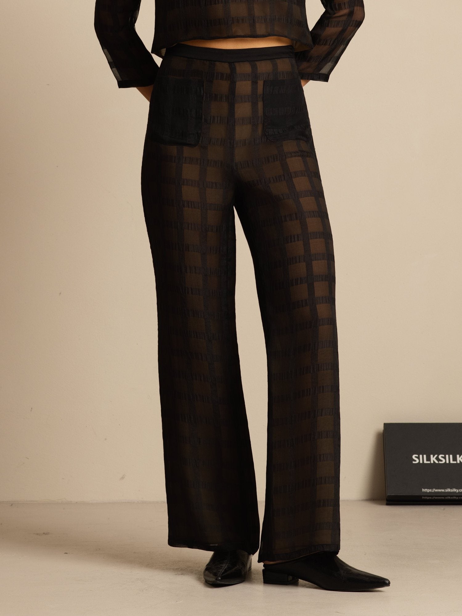 [أسود] SilkSilky-SA Womens Pants 001