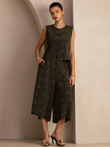[عتيق صنوبري] SilkSilky-SA Sleeveless Crew Neck Women's Outfit Sets 007