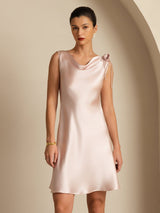 [لون القرنفل] SilkSilky-SA Sleeveless Cowl Neck فساتين نسائية 003