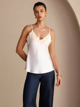 [أبيض] SilkSilky-SA Sleeveless V Neck كامي 003