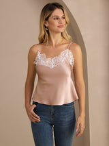 [توسكانا] SilkSilky-SA Spaghetti Strap V Neck كامي 001