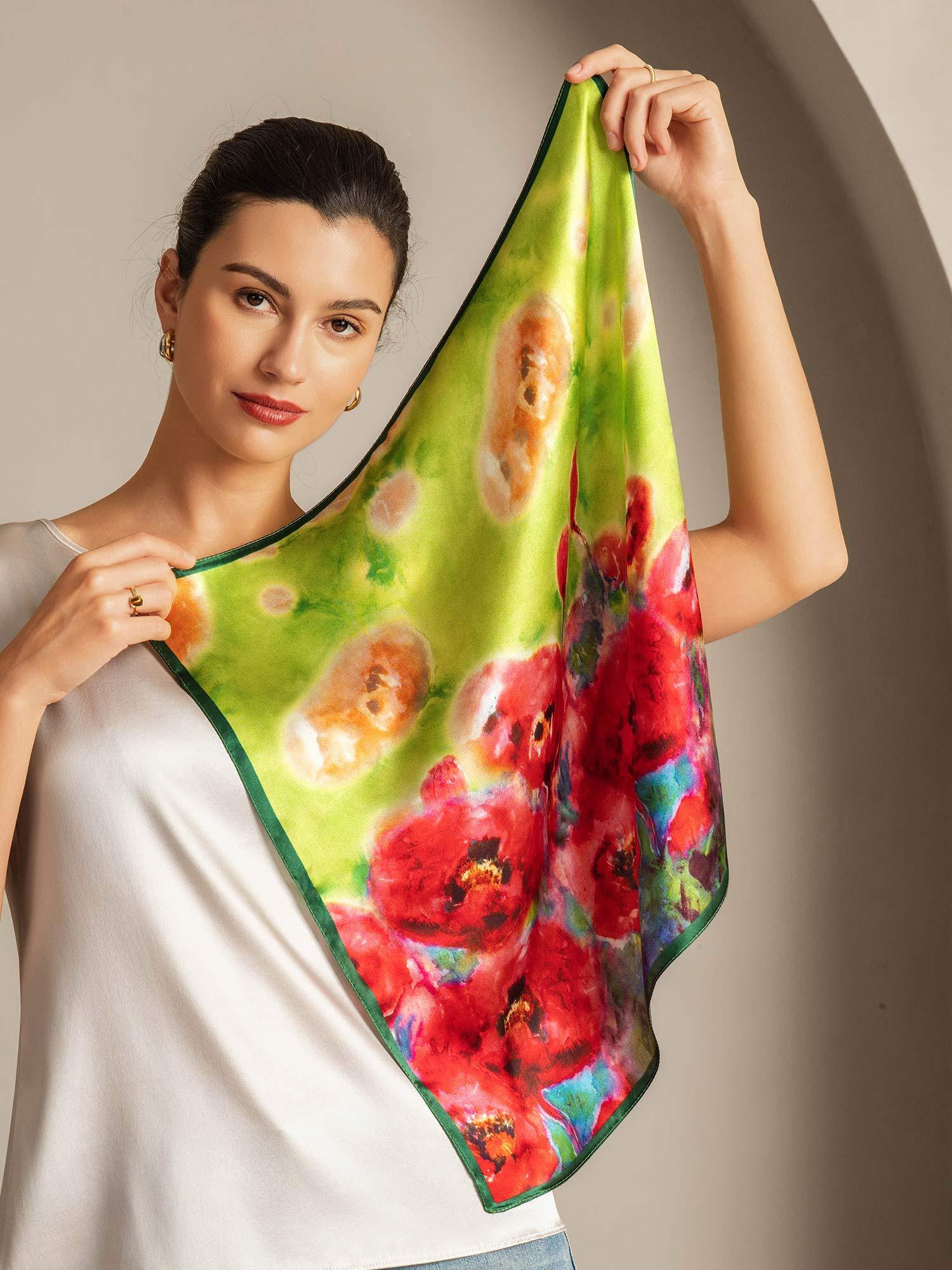 [P099] SilkSilky-SA الحرير الخالص Scarf 004,