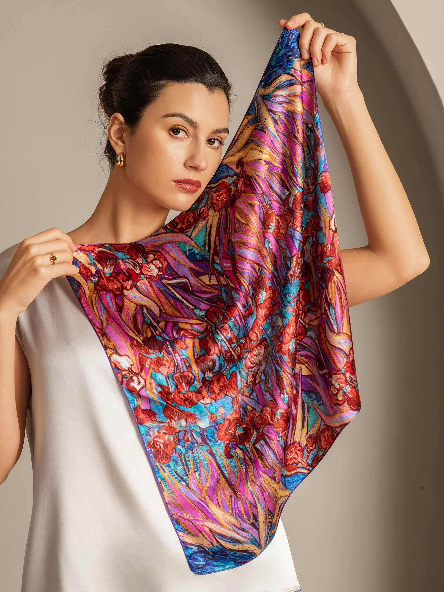 [P095] SilkSilky-SA الحرير الخالص Scarf 003