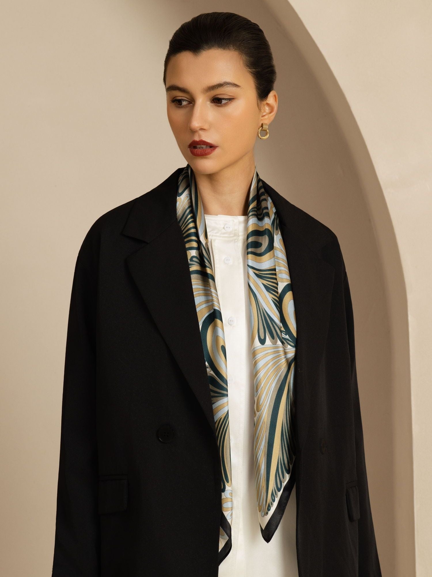 [P110] SilkSilky-SA Pure Silk Scarf 003