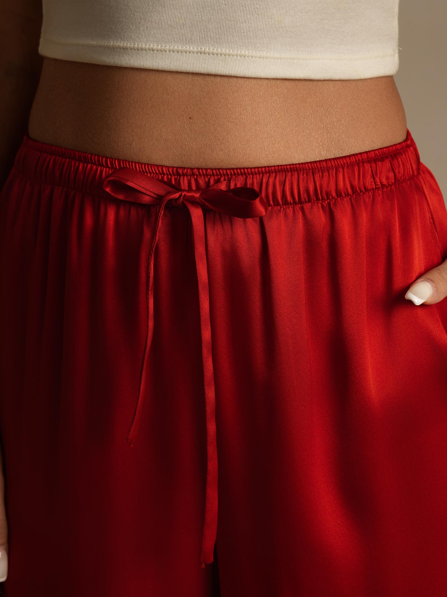 [خمر] SilkSilky-SA الحرير الخالص Womens Pants 007