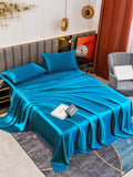 SilkSilky SA 19Momme الحرير الخالص Bedding Set المياهالخضراء 003