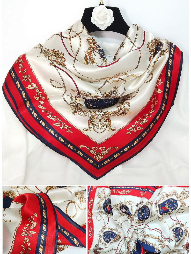 SilkSilky SA الحرير الخالص Scarf احمرغامق 002