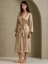 [شامبانيا] SilkSilky-SA Long Sleeve رداء حمام نسائي 003