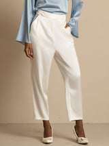 [أبيض] SilkSilky-SA 19Momme الحرير Womens Pants 005