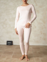 [وردي فاتح] SilkSilky-SA Long Sleeve Round Neck ملابس داخلية طويلة نسائية 005