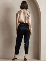 [شامبانيا] SilkSilky-SA Long Sleeve Lapel Collar بلايز نسائية 004