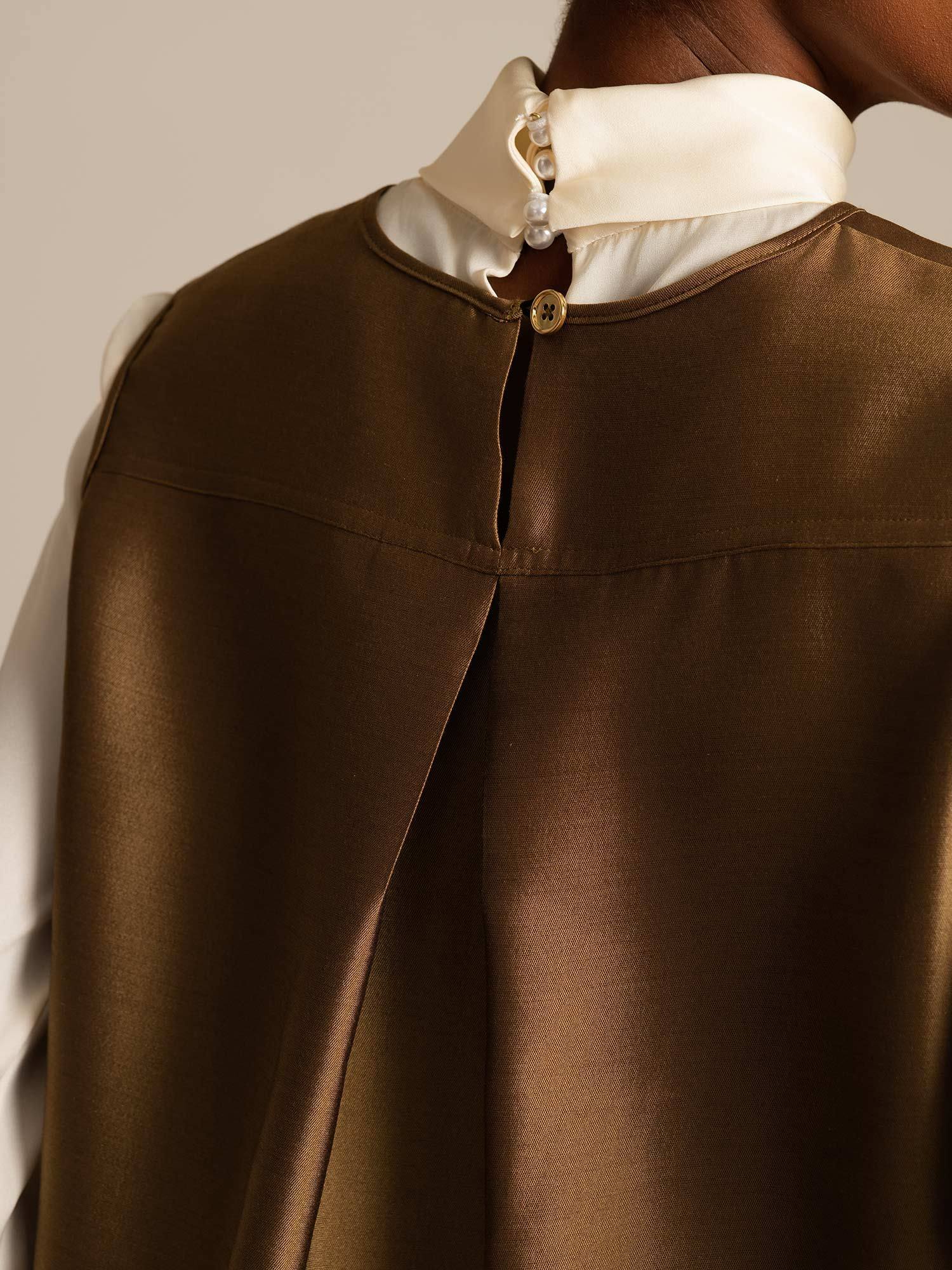 [برونزي] SilkSilky-SA 32Momme الحرير Womens Vest 004,