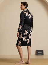 [أسود] SilkSilky-SA 19Momme Mens Robe 002