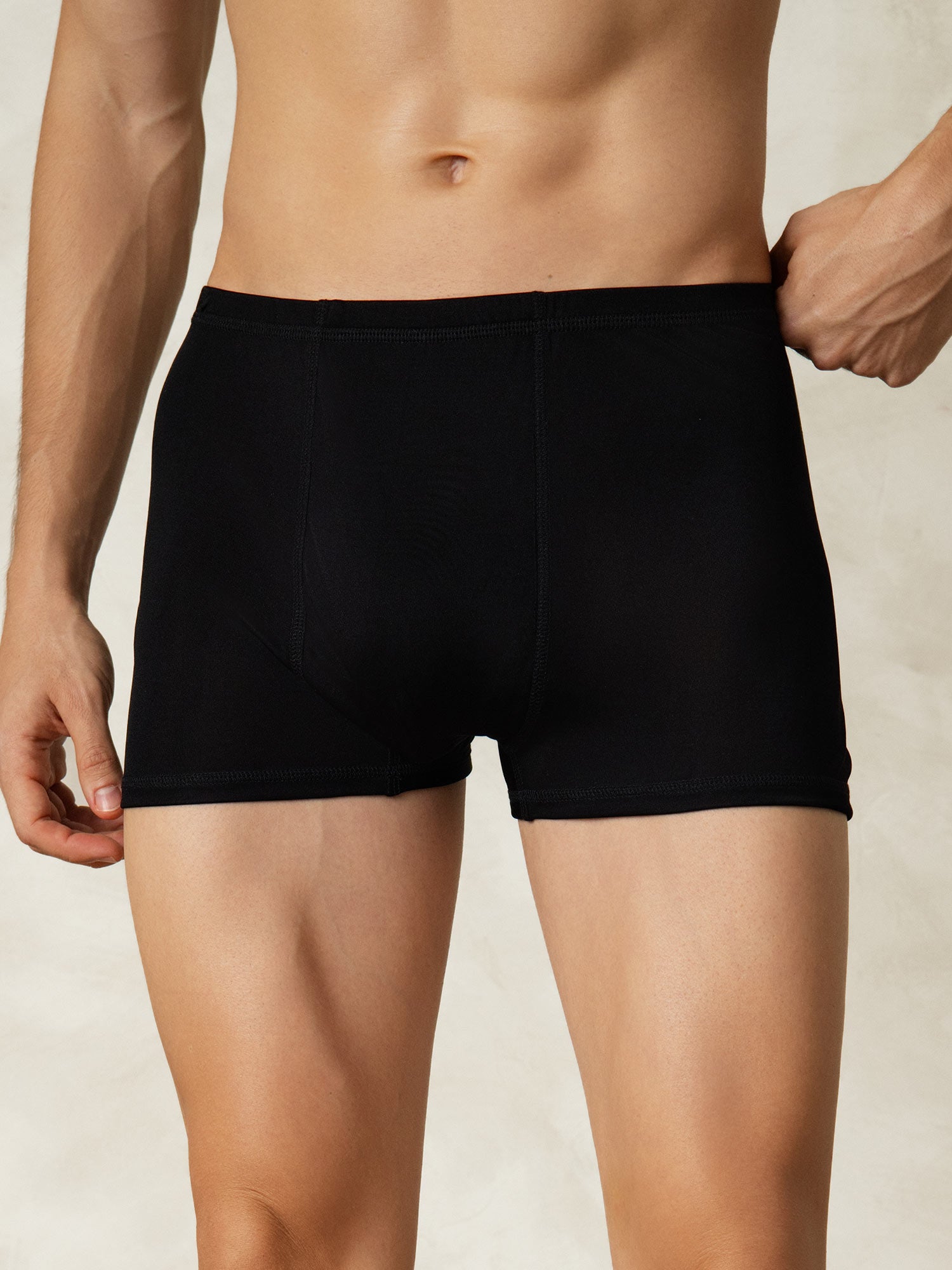 [أسود] SilkSilky-SA محبوك الحرير Mens Underwear 003