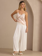 [لون القرنفل] SilkSilky-SA Spaghetti Strap V Neck كامي 005