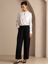 [أسود] SilkSilky-SA Womens Pants 005