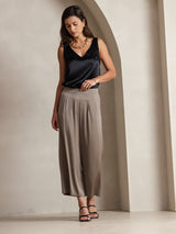[أسود] SilkSilky-SA Sleeveless V Neck كامي 010