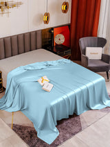 [أزرق فاتح] SilkSilky-SA 19Momme غطاء السرير 001
