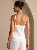 [أبيض] SilkSilky-SA Sleeveless V Neck كامي 002