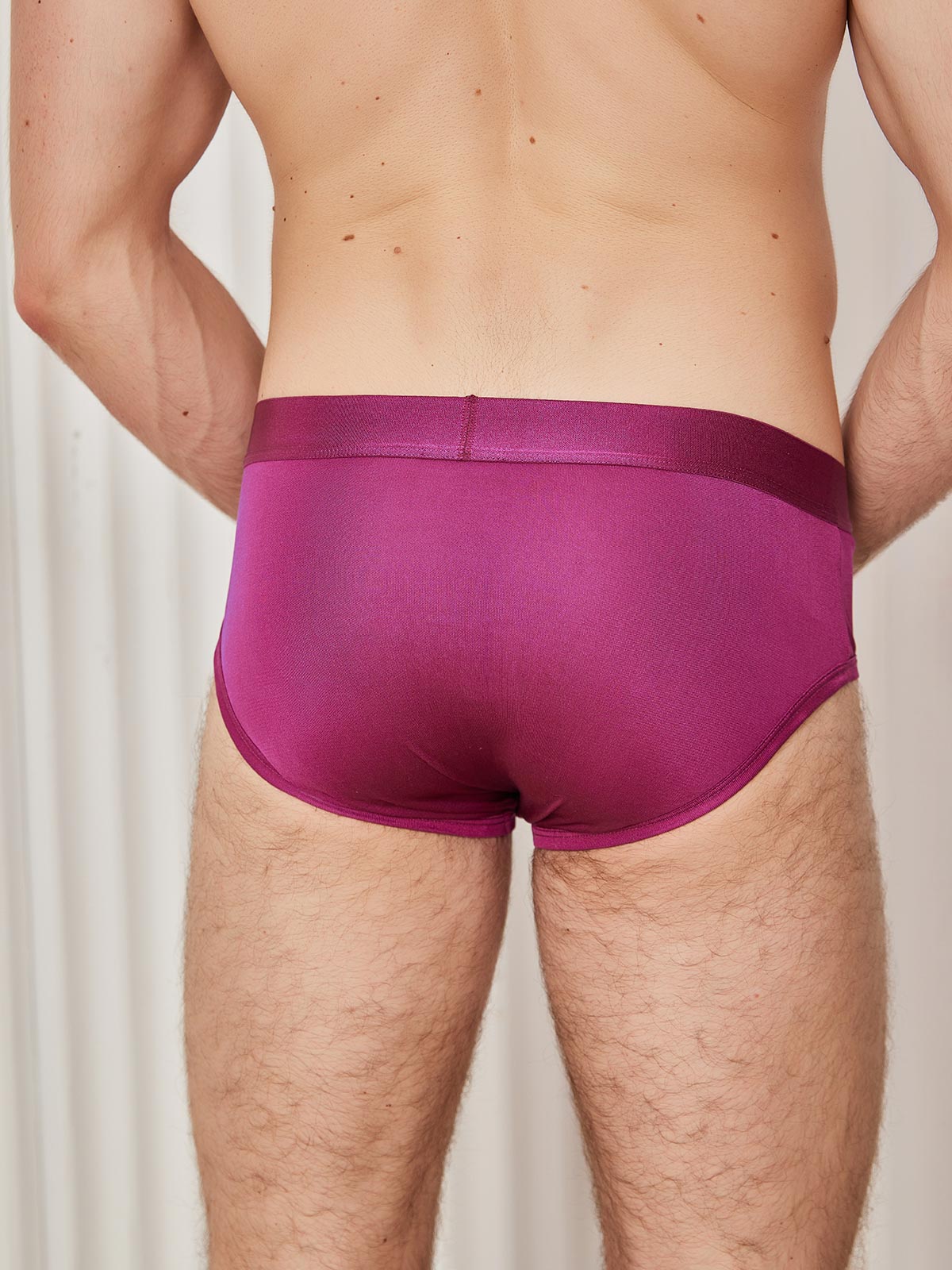 SilkSilky SA محبوك الحرير Mens Underwear احمرغامق 004