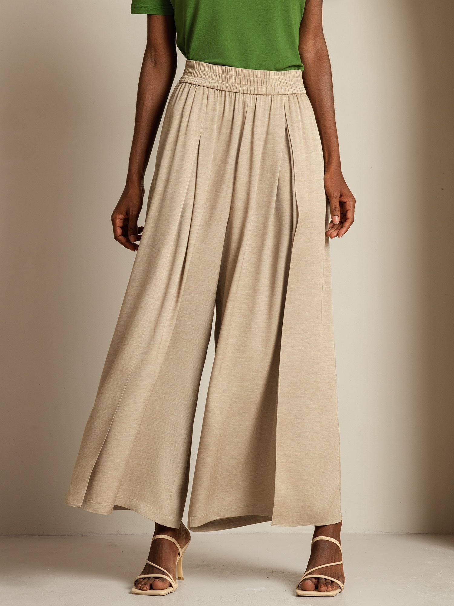 [تان(بنيفاتح)] SilkSilky-SA 19Momme الحرير Womens Pants 003