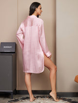 [لون القرنفل] SilkSilky-SA Long Sleeve Notch Collar باس النوم 002