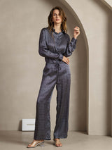 [جنكو كحلي] SilkSilky-SA 19Momme الحرير Womens Pants 003