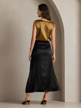 [بني] SilkSilky-SA Sleeveless Round Neck كامي 002