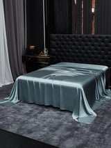[أزرق رمادي] SilkSilky-SA 22Momme غطاء السرير 002