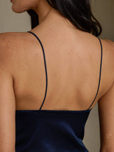 [أزرق غامق] SilkSilky-SA Spaghetti Strap V Neck كامي 005