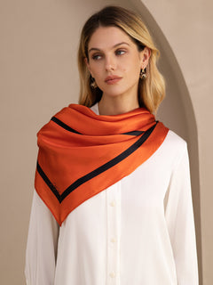 [مربع برتقالي] SilkSilky-SA Scarf 004