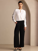 [أسود] SilkSilky-SA Womens Pants 006