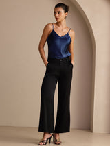 [أزرق غامق] SilkSilky-SA Sleeveless V Neck كامي 006