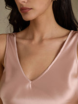 [توسكانا] SilkSilky-SA Sleeveless V Neck كامي 003