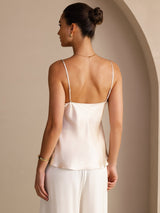 [اللون البيج] SilkSilky-SA Sleeveless V Neck كامي 002