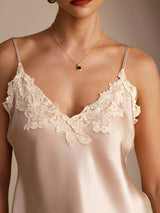 [لون القرنفل] SilkSilky-SA Sleeveless V Neck كامي 004