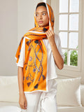 SilkSilky-SA-الحرير-الخالص-Scarf-البرتقالي-002