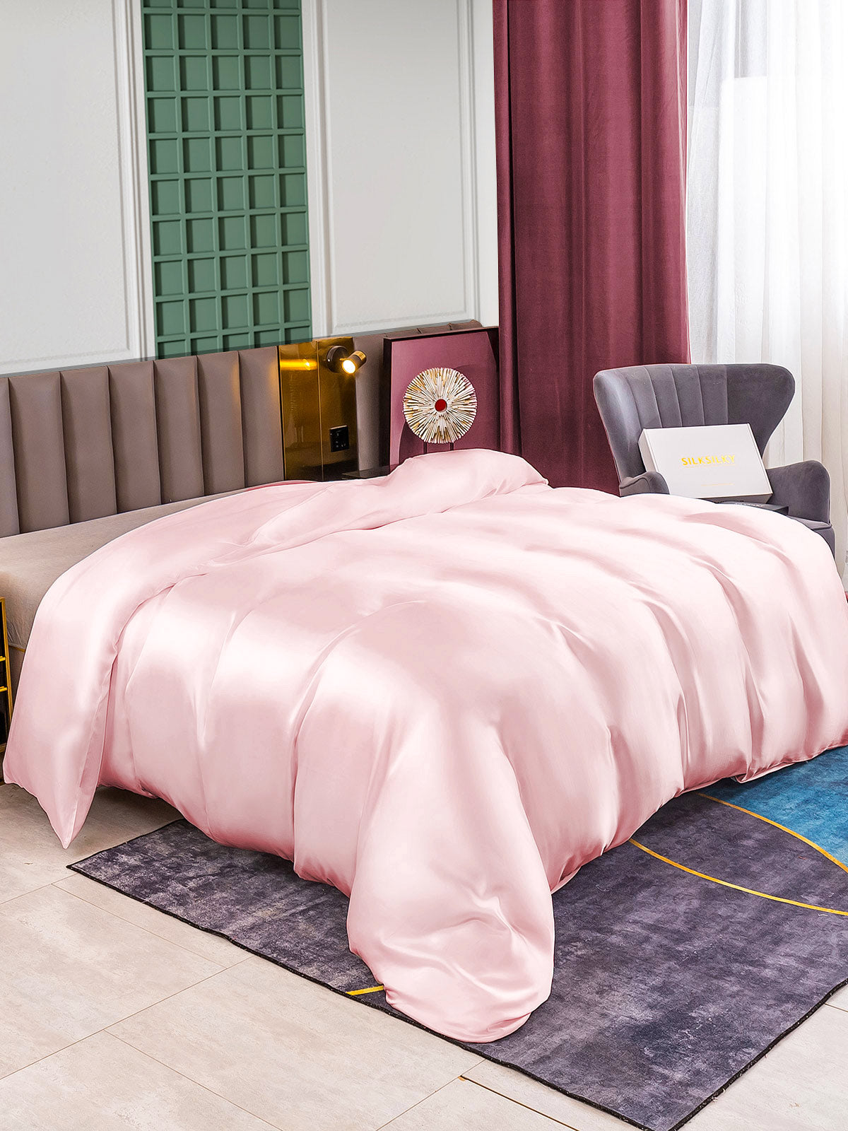 [لون القرنفل] SilkSilky-SA 25Momme Duvet Covers 001