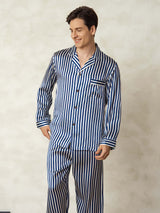 [الخط البحري] SilkSilky-SA 19Momme الحرير الخالص Mens Pajamas 005,