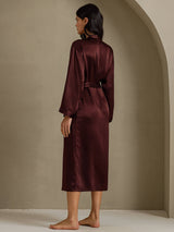 [بني] SilkSilky-SA Long Sleeve رداء حمام نسائي 002