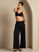 [أسود] SilkSilky-SA 19Momme Womens Pants 001