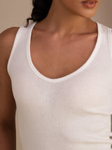 [أبيض] SilkSilky-SA Sleeveless Deep V Neck كامي 005
