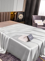 [فضة] SilkSilky-SA 22Momme غطاء السرير 003