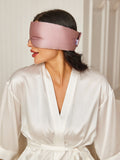 SilkSilky SA 19Momme الحرير الخالص Eye Mask أرجواني 002